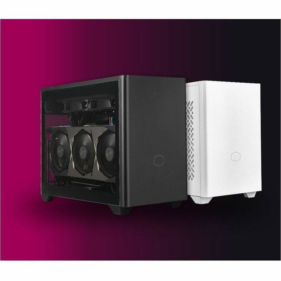 Alt View 8. Cooler Master - Cooler Master MasterBox NR200P V2 - Black - Steel, Tempered Glass, Galvanized Cold Rolled Steel (SGCC), Mesh, ABS - Black.