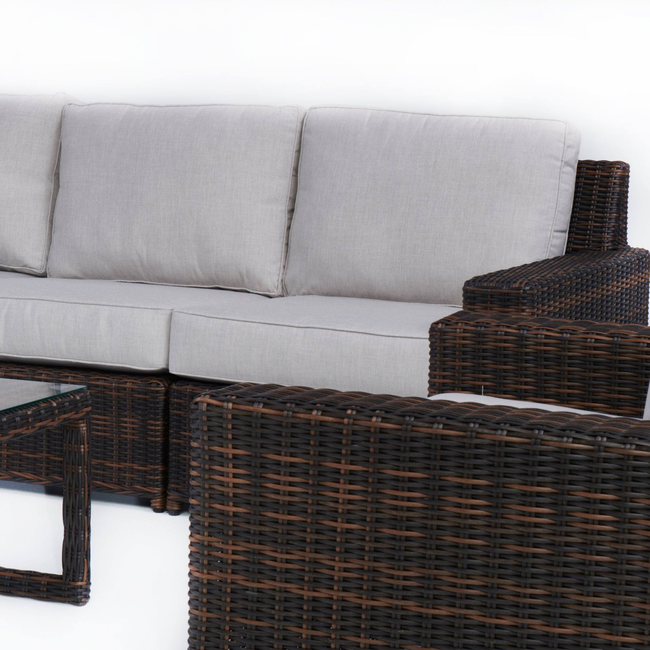 Angle. Yardbird® - Langdon Outdoor Sofa - Silver.