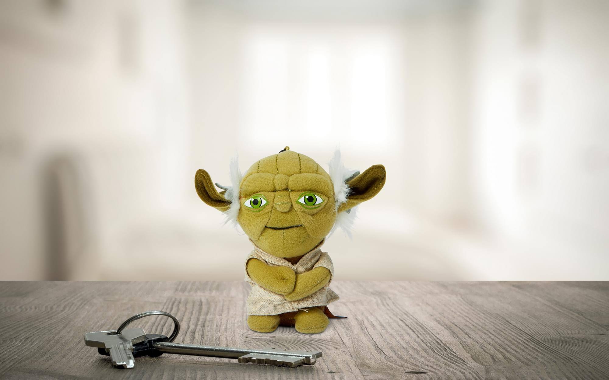 Alt View 3. Star Wars - Star Wars Mini 4" Talking Plush Toy Clip On - Yoda.