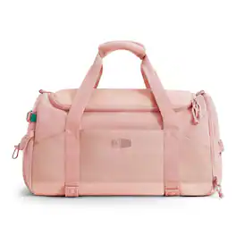 Bagsmart - REIKI Duffle 30L Travel Gym Bag with 15.6" Laptop Sleeve, Separate Shoe Compartment & Trolley Pass-Through - Impatiens Pink