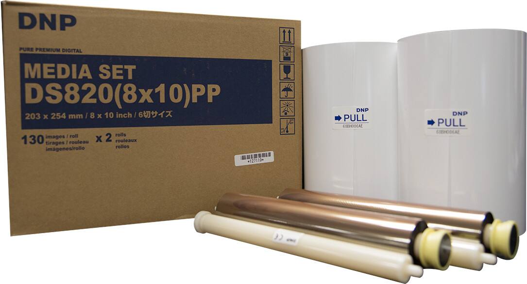 DNP PURE PREMIUM DIGITAL MEDIA SET DS820(8x10)PP  
203 x 254 mm / 8 x 10 inch  
6 images / roll  
130 images / roll x 2 rolls  
127119+  
DNP PULL 688H086A  
DNP PULL 688H086A