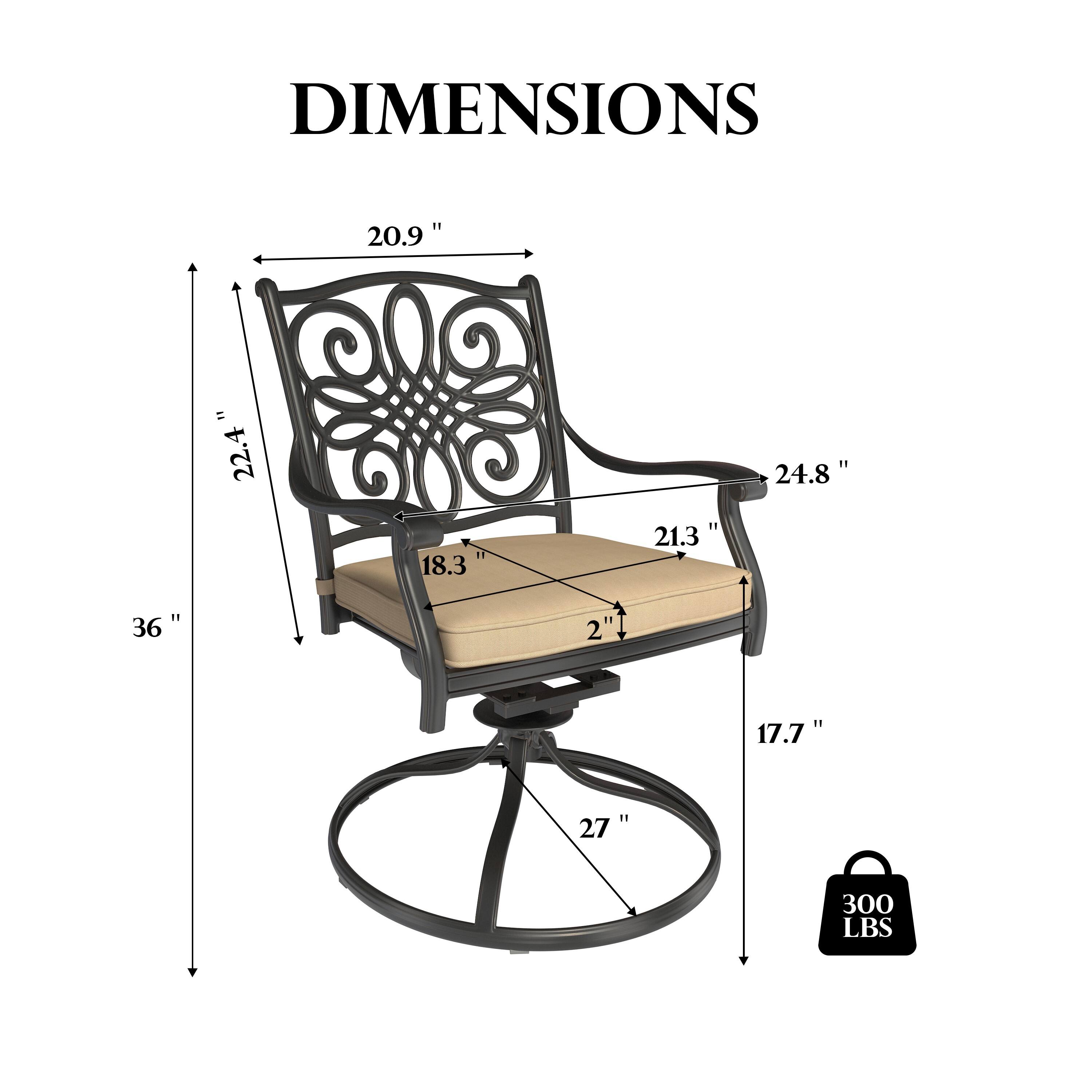 DIMENSIONS  
11 20.9" 22.4" 18.3" 21.3" 24.8" 36" 2" 17.7" 27" 300 LBS