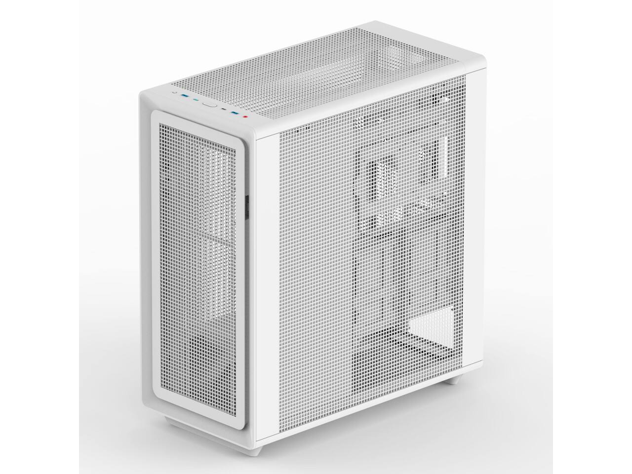 Back. Rosewill - Rosewill Helium Air Mid Tower E-ATX Gaming Case, Mesh, Tool-less, High-Airflow, USB 3.1, 1x 140mm PWM Fan, White - White.