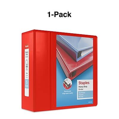 1-Pack Staples Heavy Duty Binder

Staples Heavy Duty Binder
Reinforced rings open easily
5 Inch
1 Pack