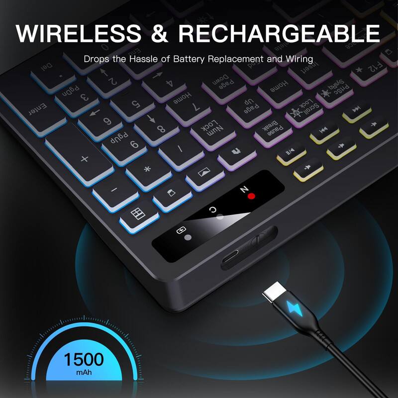 WIRELESS & RECHARGEABLE  
Drops the Hassle of Battery Replacement and Wiring  

1500 mAh