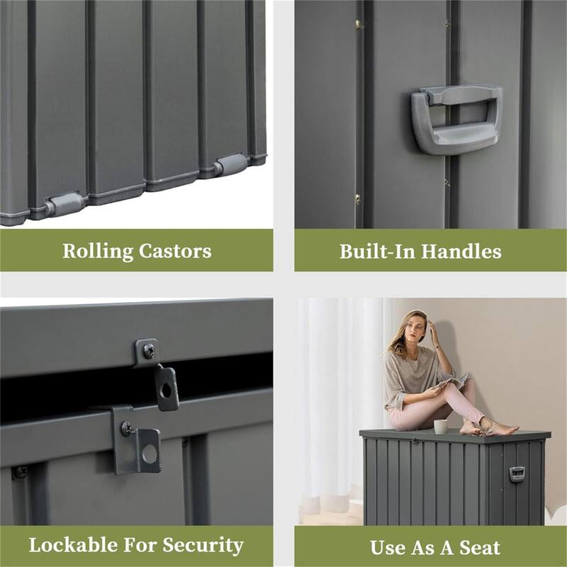 - Rolling Castors
- Built-In Handles
- Lockable For Security
- Use As A Seat