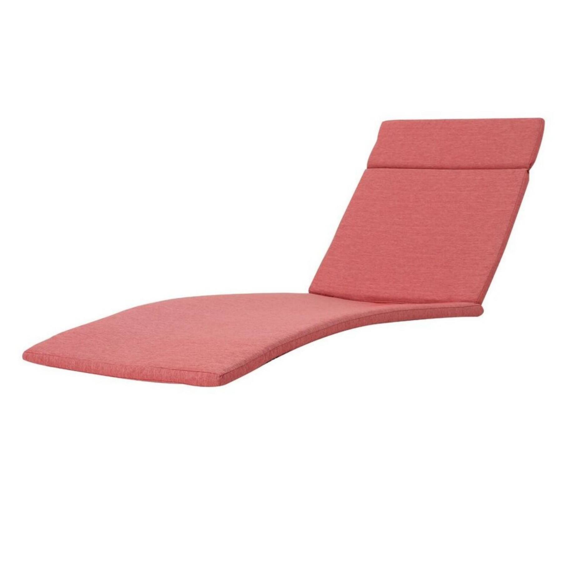 Alt View 7. Ecooso - 2PCS Outdoor Chaise Lounge Cushion，Water-Resistant，100% Polyester Fabric, No Assembly Required(Without Chaise Lounge) - Red.