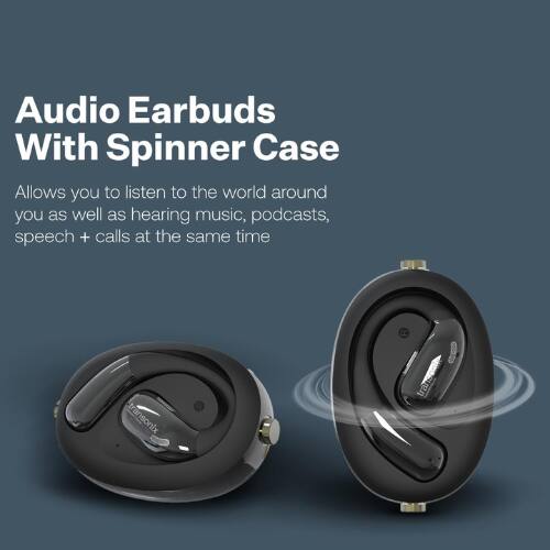 Audio Earbuds With Spinner Case

Allows you to listen to the world around you as well as hearing music, podcasts, speech + calls at the same time

transonix
