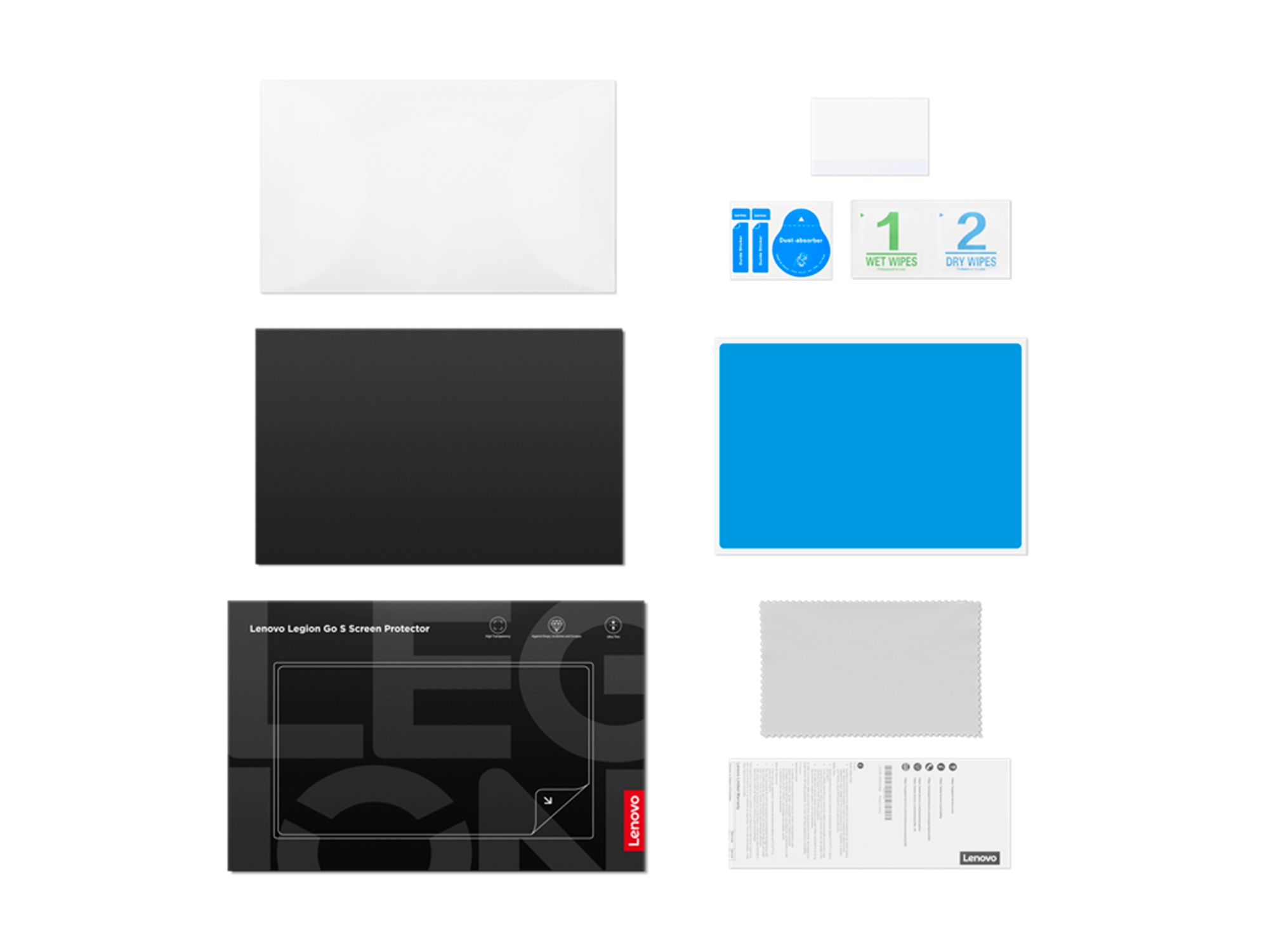 ii. e mceer | 1 WET WIPES 2 DRY WIPES Lenovo Legion Go S Screen Protector : Lenovo