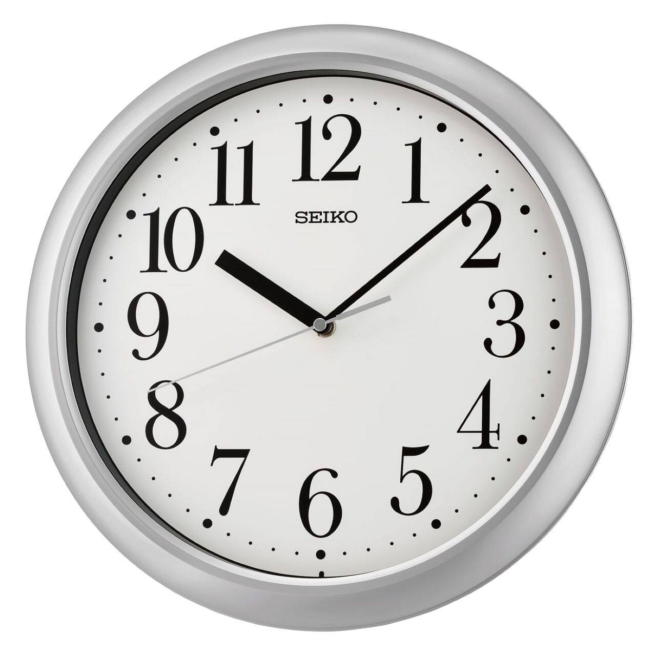 Front. Seiko - Seiko 1 Yori Wall Clock - Silver - Silver.