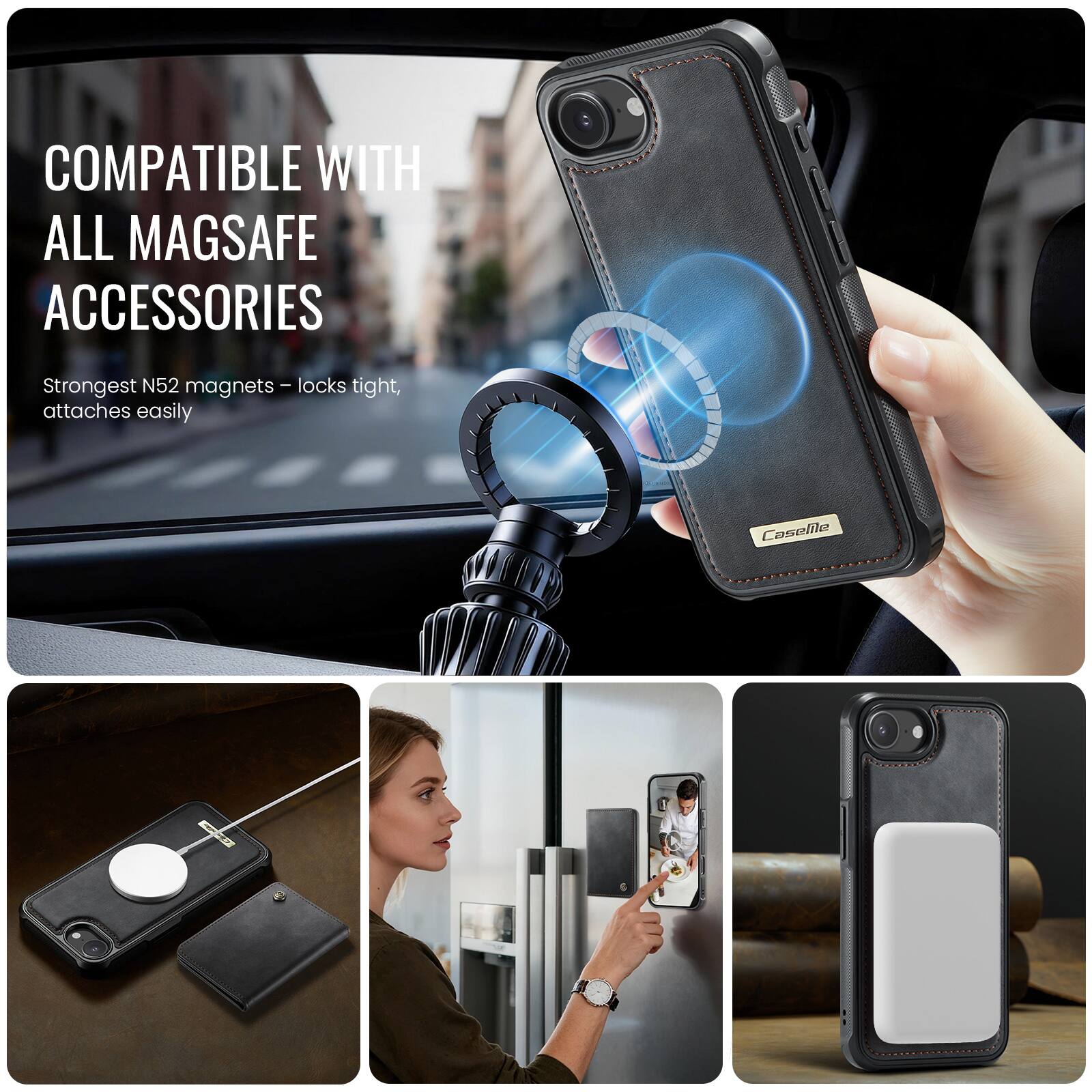 COMPATIBLE WITH ALL MAGSAFE ACCESSORIES

Strongest N52 magnets - locks tight, attaches easily