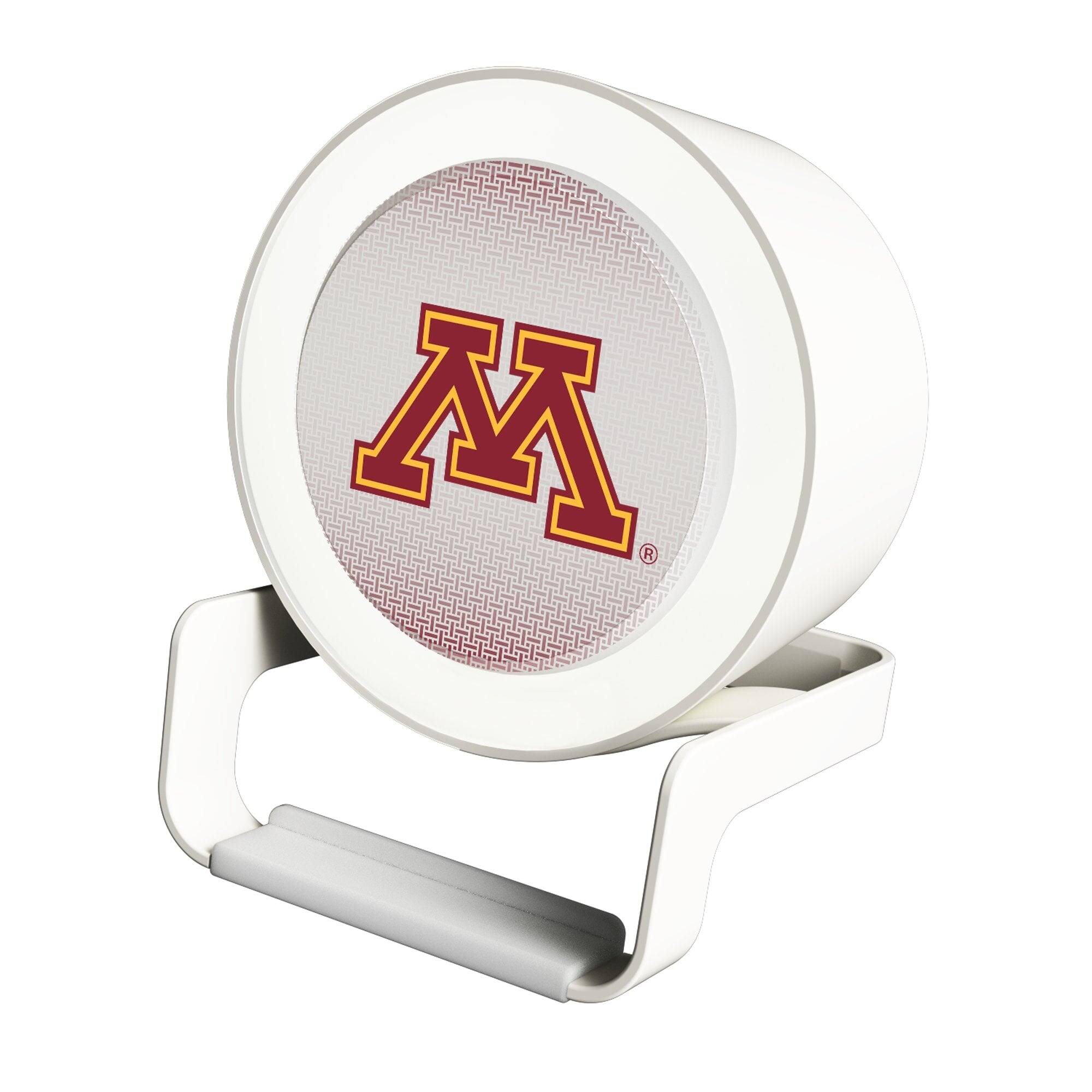 Front. Keyscaper - Minnesota Golden Gophers Linen Print Nightlight Charger & Bluetooth Speaker - White.