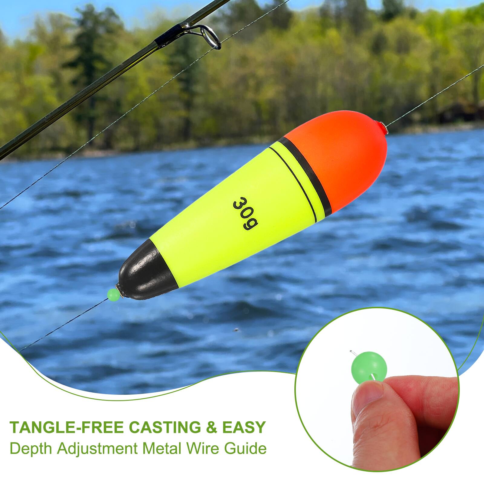 30g TANGLE-FREE CASTING & EASY Depth Adjustment Metal Wire Guide