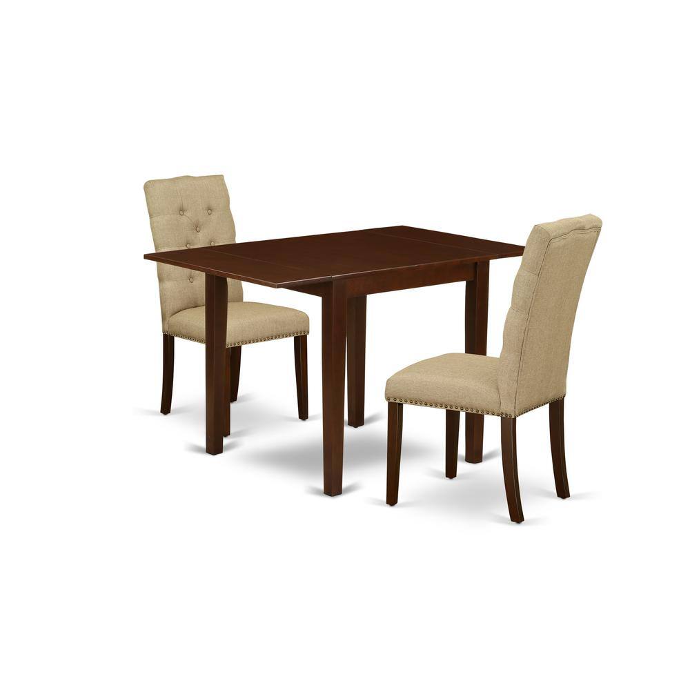 Left. East West Furniture - Dining Room Set Mahogany - Brown.