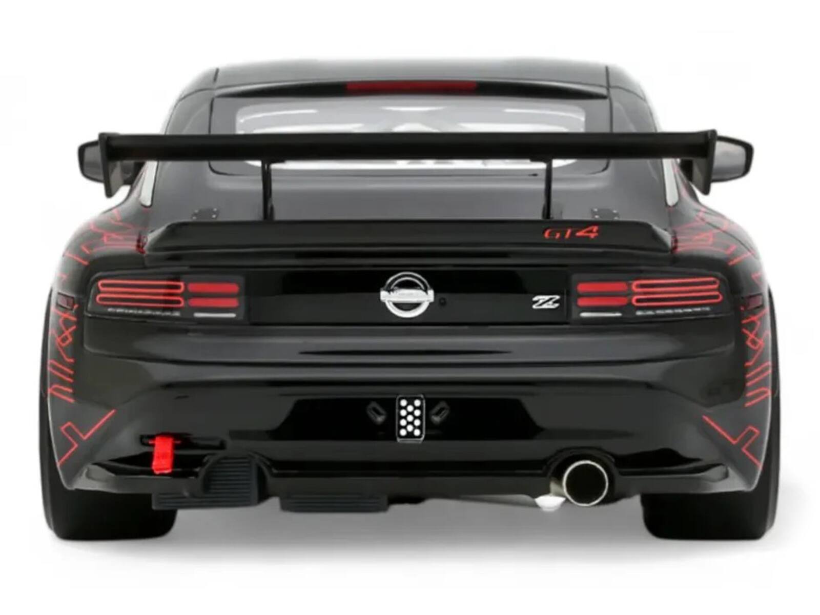Alt View 6. Otto Mobile - 2022 Nissan Z GT4 #23 Black with Red Graphics "2022 SEMA Show" 1/18 Model Car by Otto Mobile.