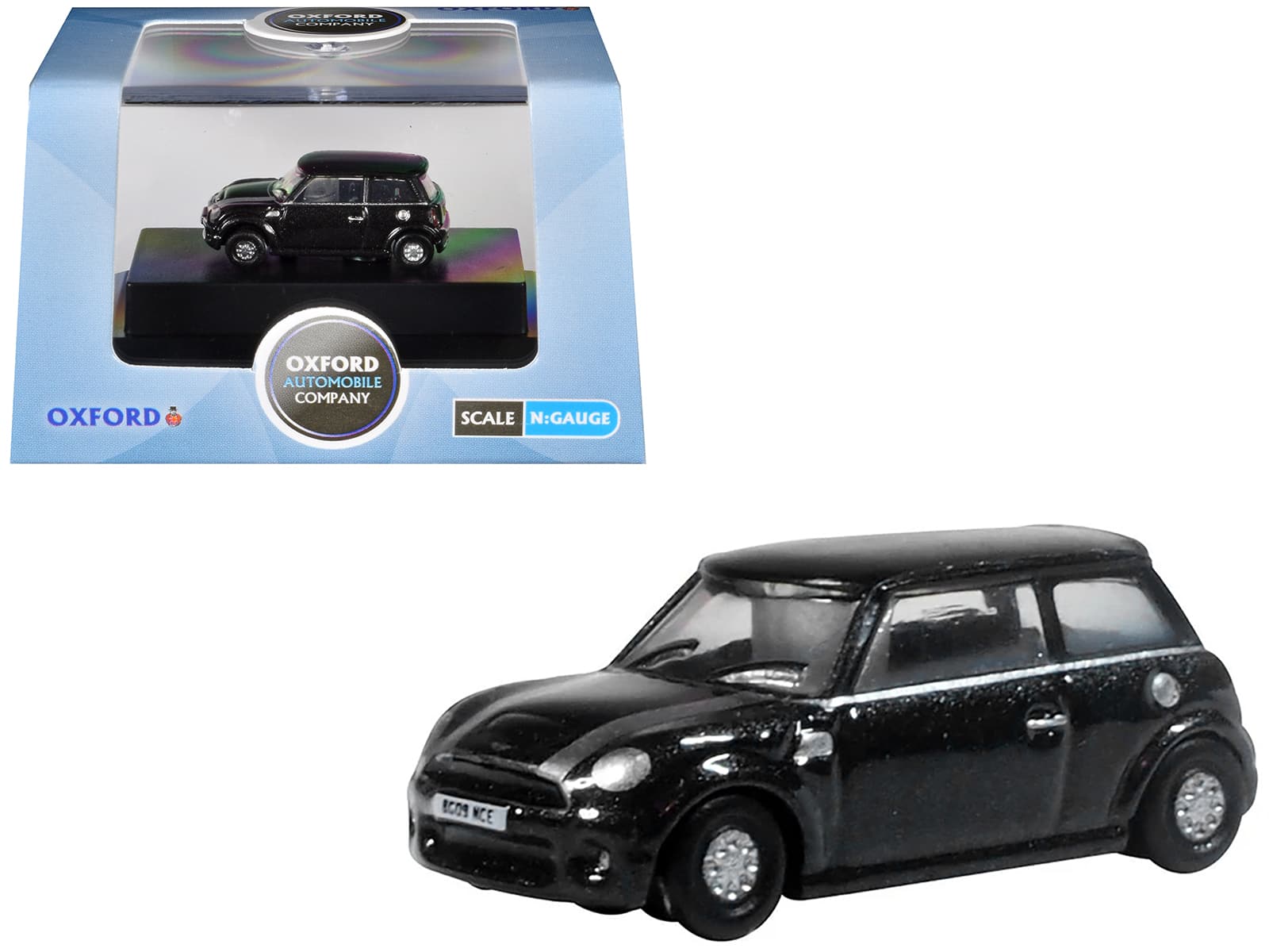 Mini Cooper S RHD (Right Hand Drive) Midnight Black with Silver Stripes 1/148 (N) Scale Model Car by Oxford Diecast price history on PriceWatchPro