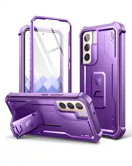 Dexnor - Case for Samsung Galaxy S22 5G Heavy Duty Military Grade Protection Shockproof Protective Cover - Aurora Purple