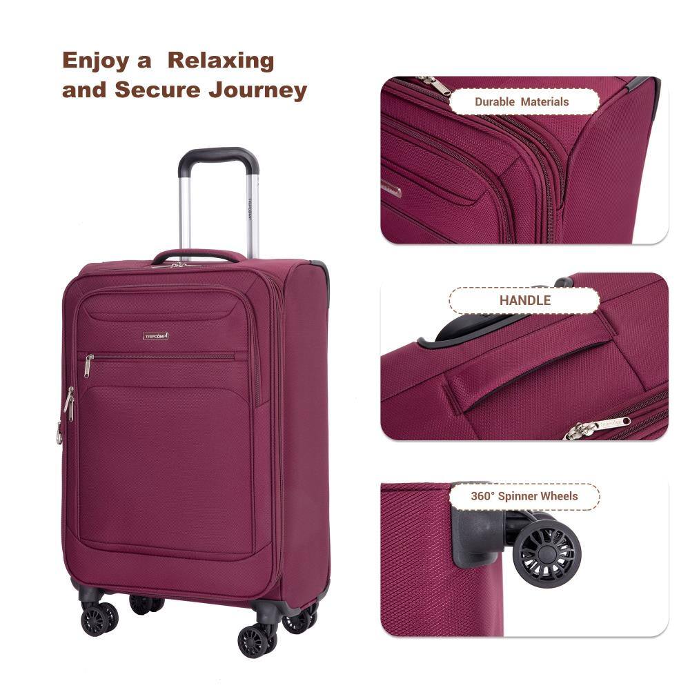 Enjoy a Relaxing and Secure Journey

- Durable Materials
- Handle
- 360° Spinner Wheels