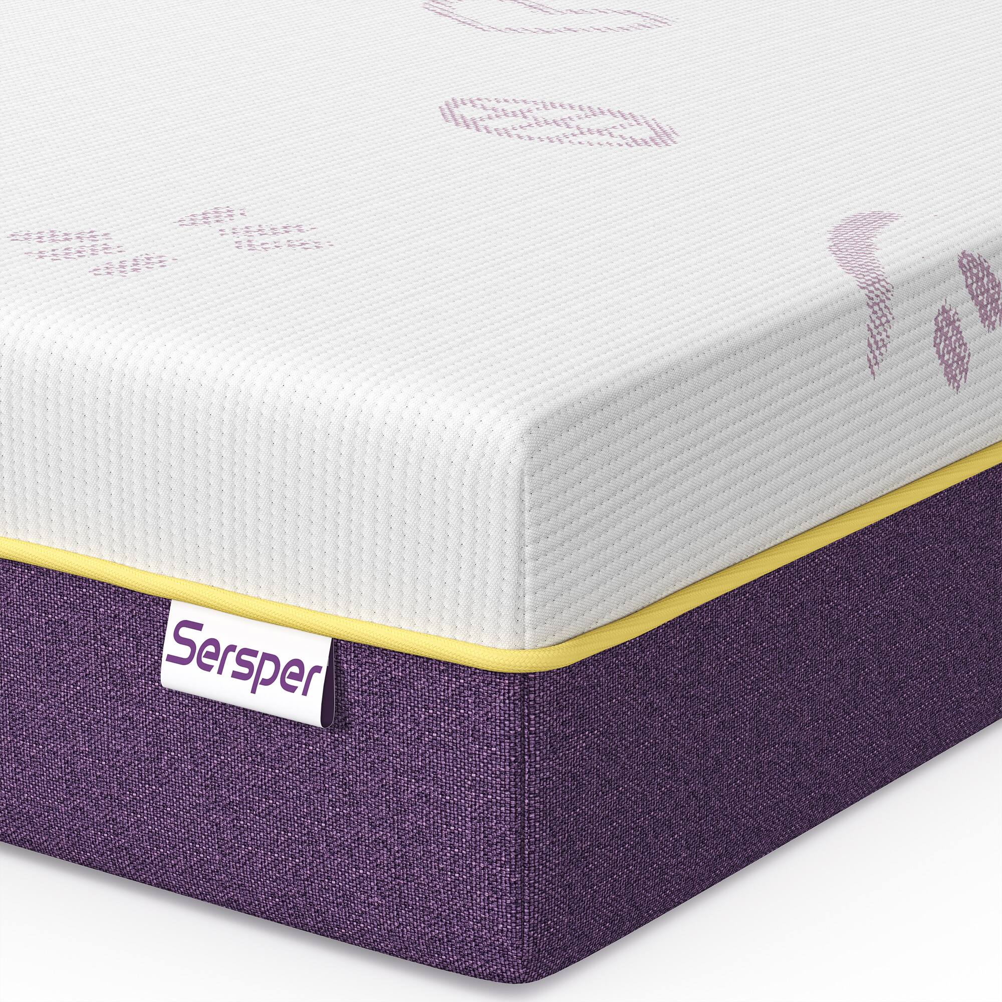 Sersper - Baby Crib Mattress-Soft, Safe, and Breathable with Cooling Memory Foam - Purple