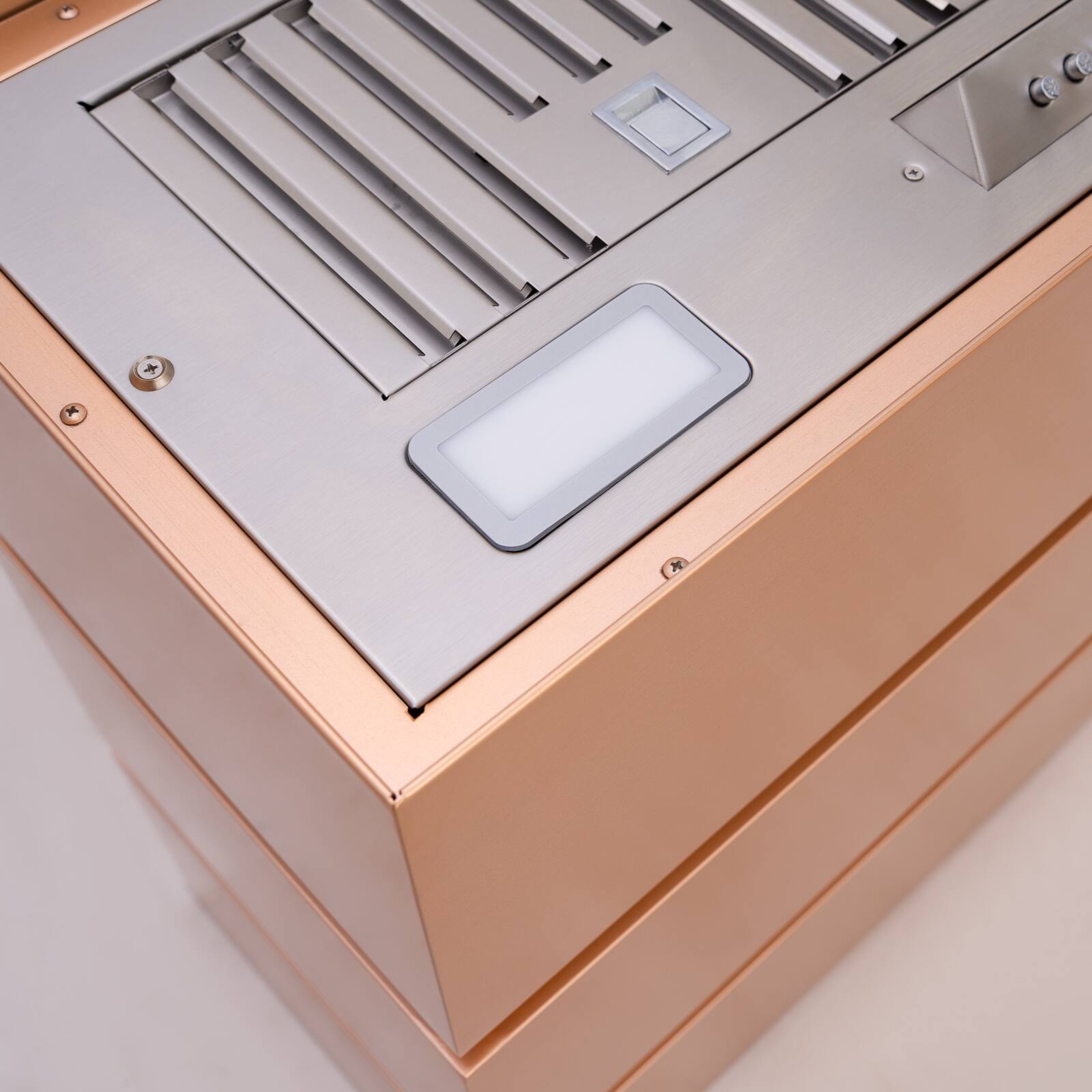 Alt View 2. Akicon - Akicon 30 inch Ducted 600-CFM Copper Wall-Mounted Range Hood with Charcoal Filter - Copper.