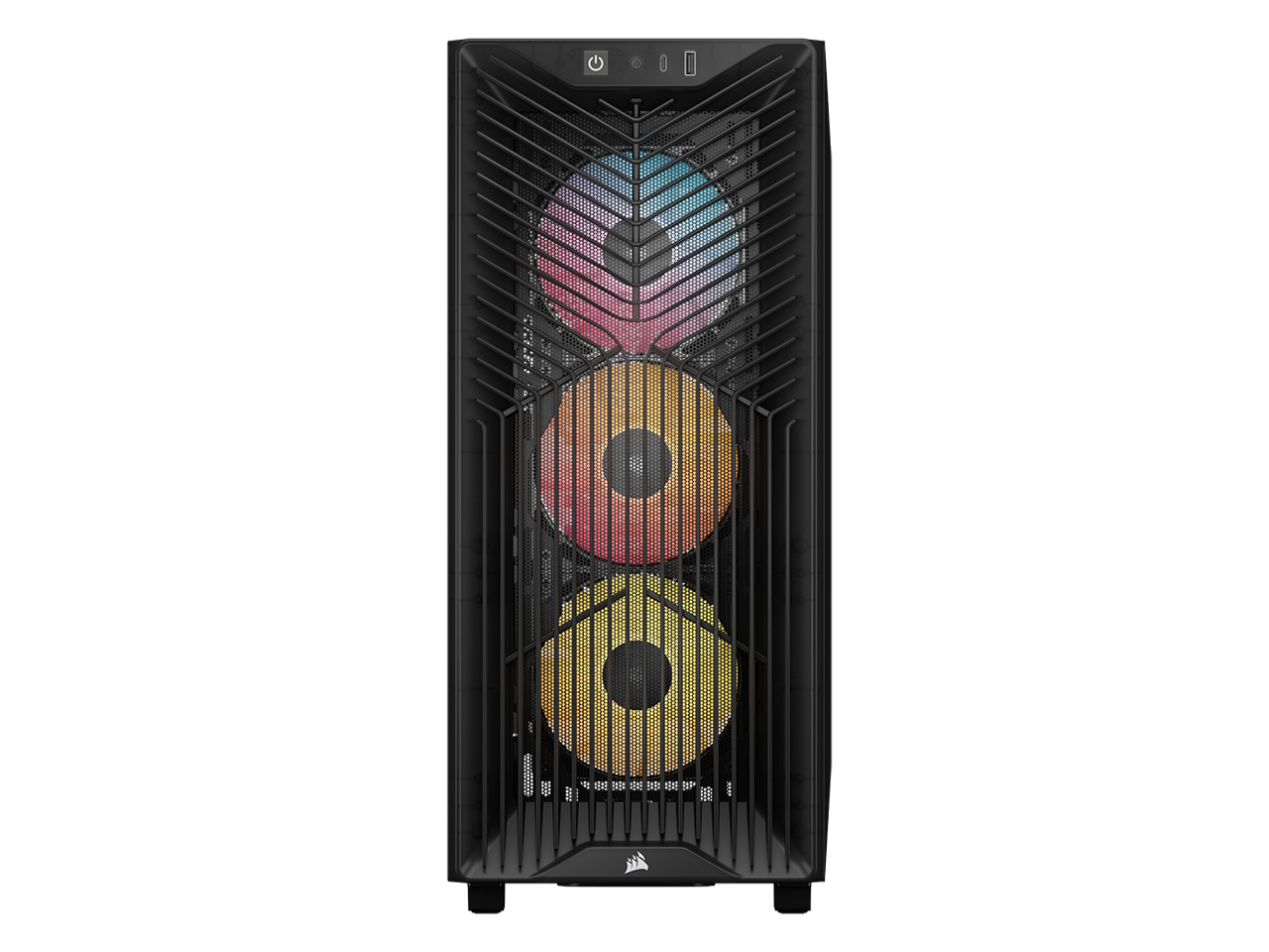 Alt View 4. CORSAIR - CORSAIR 3200D RS ARGB Mid-Tower Chassis, 3x RS120 ARGB Fans, DIY Features, Smoke - Smoke.