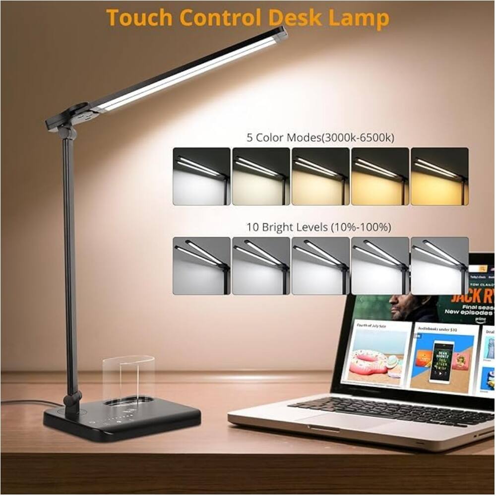 Touch Control Desk Lamp  
5 Color Modes (3000k-6500k)  
10 Bright Levels (10%-100%)  

FONI CLAND JACK R  
Final seasons  
New episodes  
Sole under $10