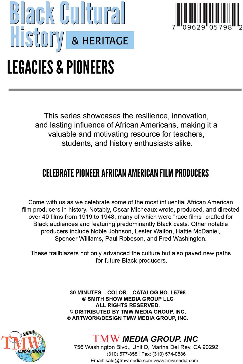 Alt View 1. Black Cultural History & Heritage: Celebrate Pioneer African American Film Producers   - DVD.