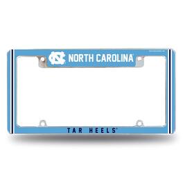 Rico Industries - North Carolina Tar Heels Chrome Metal License Plate Frame with Full Frame Team Color Graphics - Multi