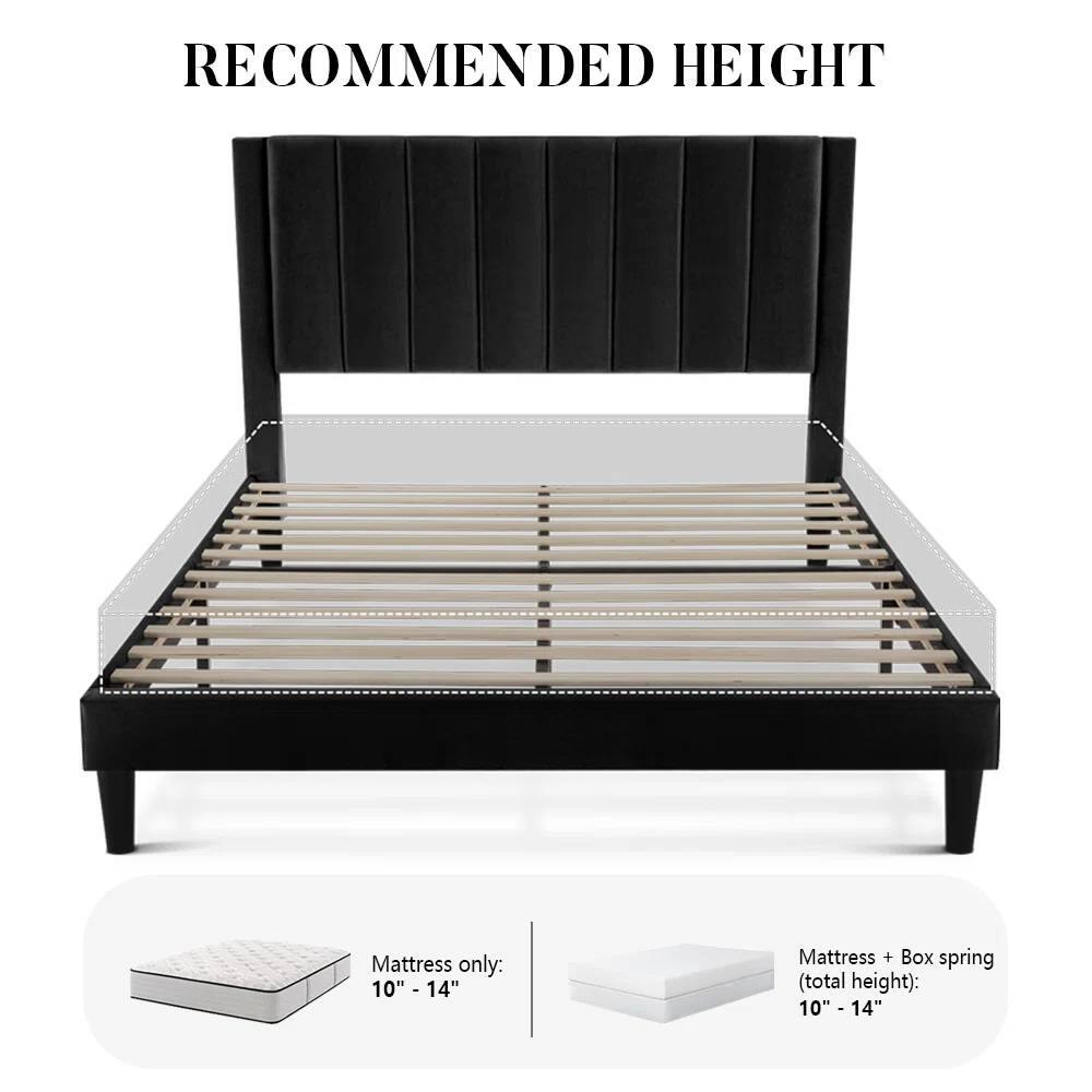 RECOMMENDED HEIGHT
Mattress only: 10" - 14"
Mattress + Box spring (total height): 10" - 14"