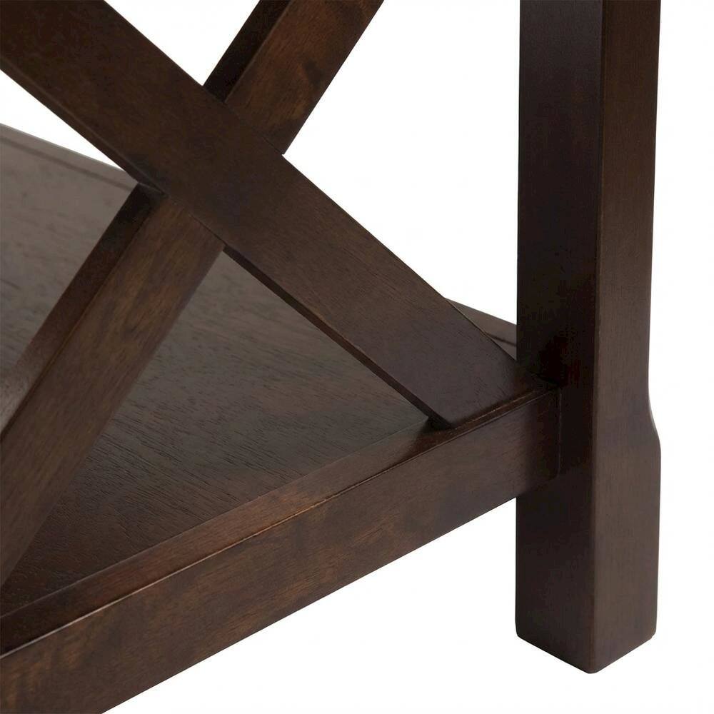 Alt View 1. FurniFact - Coffee Table with 2 Storage Drawers for Living Room - Cappuccino.