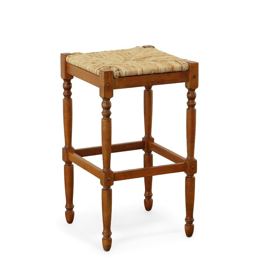 Front. Carolina Chair & Table - Hawthorne 29" Barstool - Walnut - Walnut, Natural.