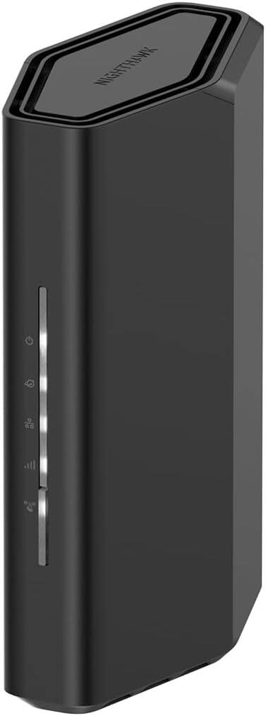 Front. NETGEAR - Nighthawk Dual-Band Wi-Fi 7 Router RS150 Router Only BE3600 Wireless Speed - Black.