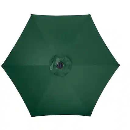 Front. Living Accents - Living Accents 9 ft. Tiltable Hunter Green Solar Market Umbrella.