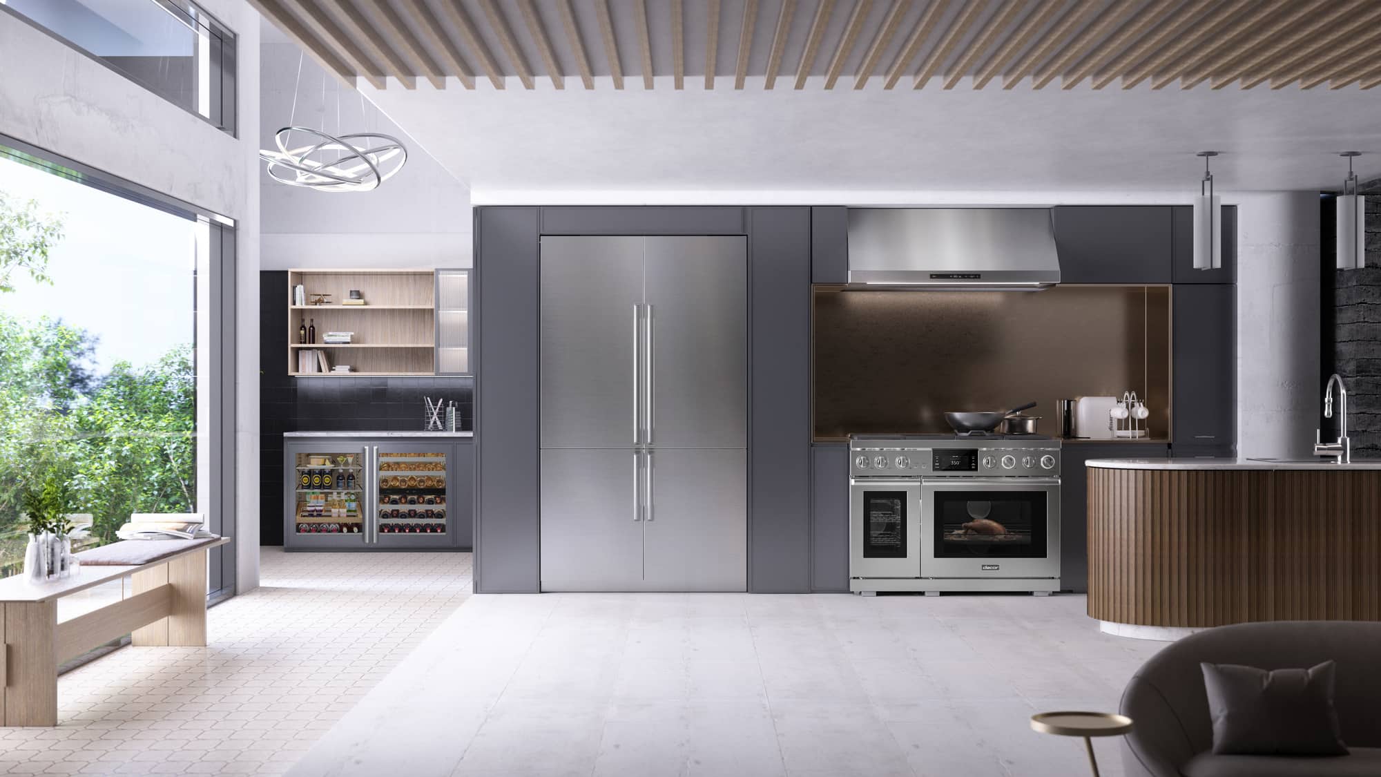 Alt View 18. Dacor - 24" Undercounter Siver Panel Kit Compatible with Dacor Undercounter Wine and Refrigeration - Silver.