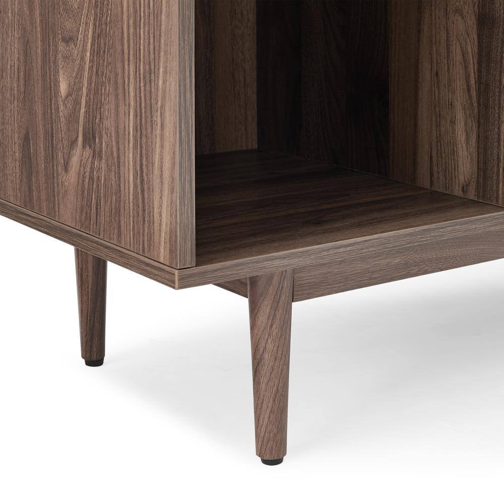 Alt View 4. Crosley Furniture - Liam 6 Cube Record Storage Cube Bookcase - Walnut.