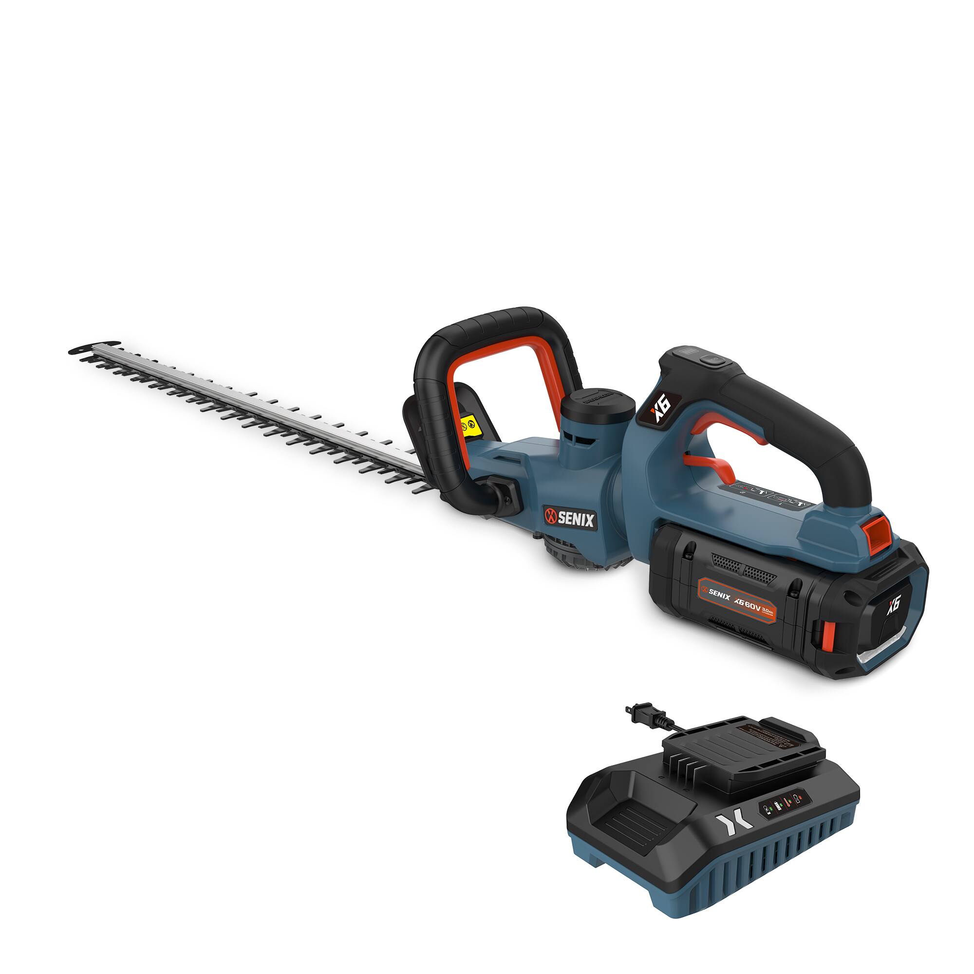 "SENIX - X6 60V Max* 26"" Cordless Hedge Trimmer, Brushless (3.0 Ah Battery & Charger Included) - Blue" price history on PriceWatchPro