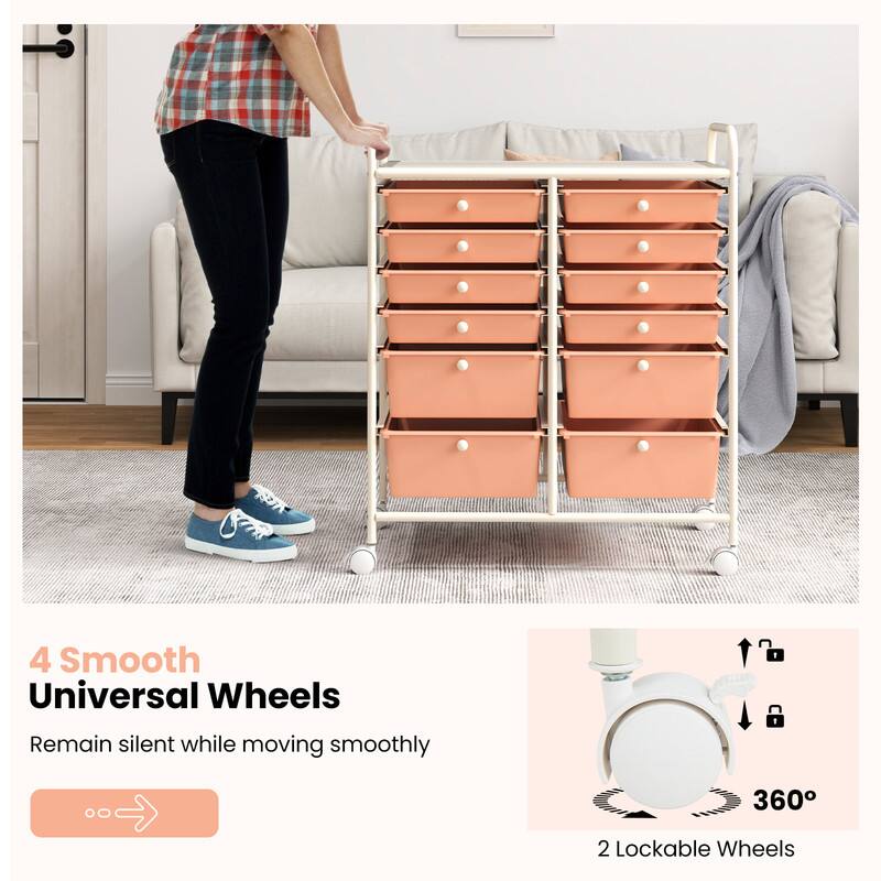 4 Smooth Universal Wheels  
Remain silent while moving smoothly  

360°  
2 Lockable Wheels