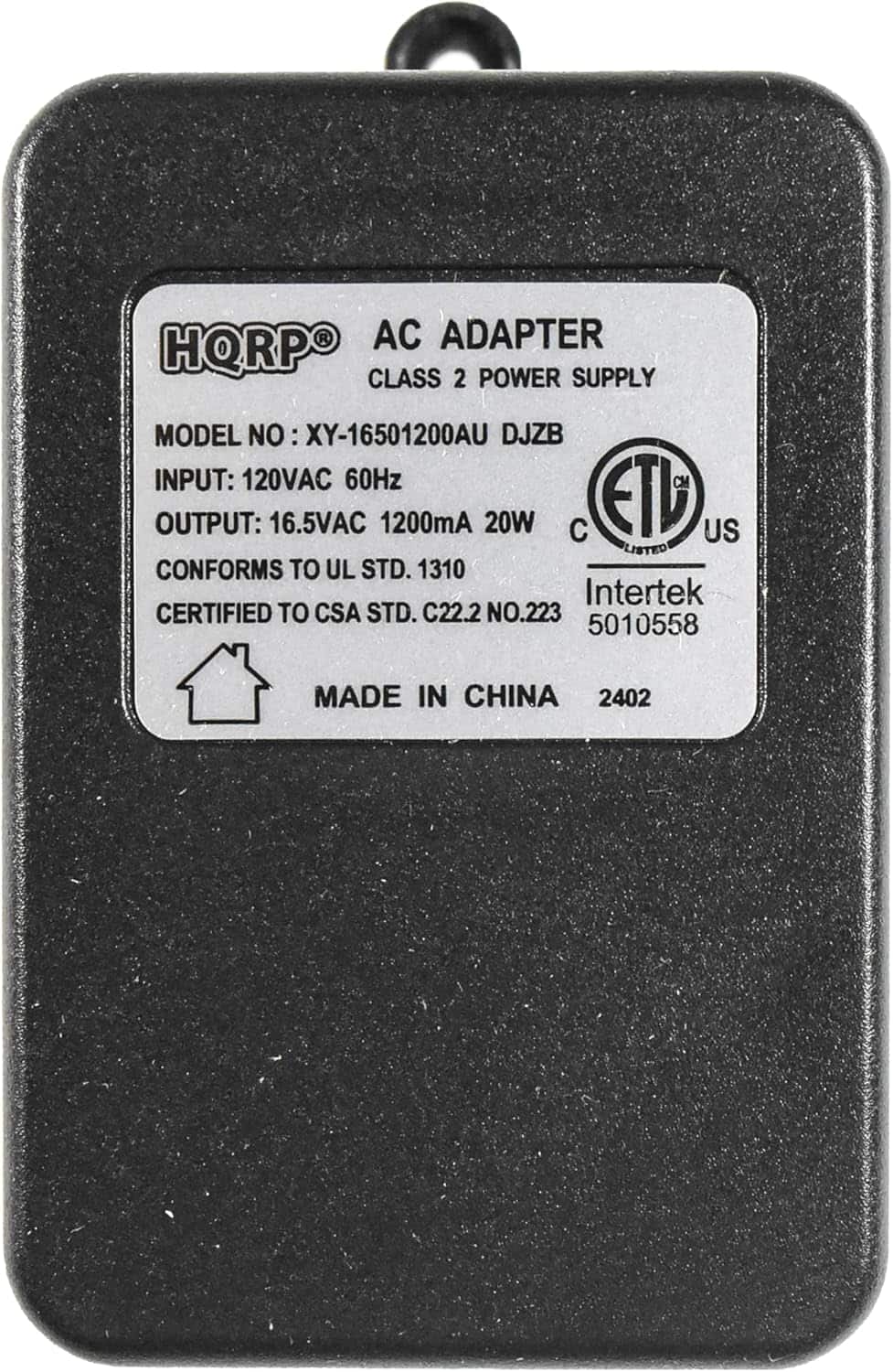 HQRP - 120V to 16.5V AC 20VA Transformer for SimpliSafe, Nest Hello, ADT, Zenith, RCA, Ring Doorbell Door Chime