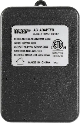 HQRP - 120V to 16.5V AC 20VA Transformer for SimpliSafe, Nest Hello, ADT, Zenith, RCA, Ring Doorbell Door Chime