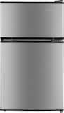 Insignia™ - 3.1 Cu. Ft. Mini Fridge with Top Freezer and ENERGY STAR Certification - Stainless Steel Look