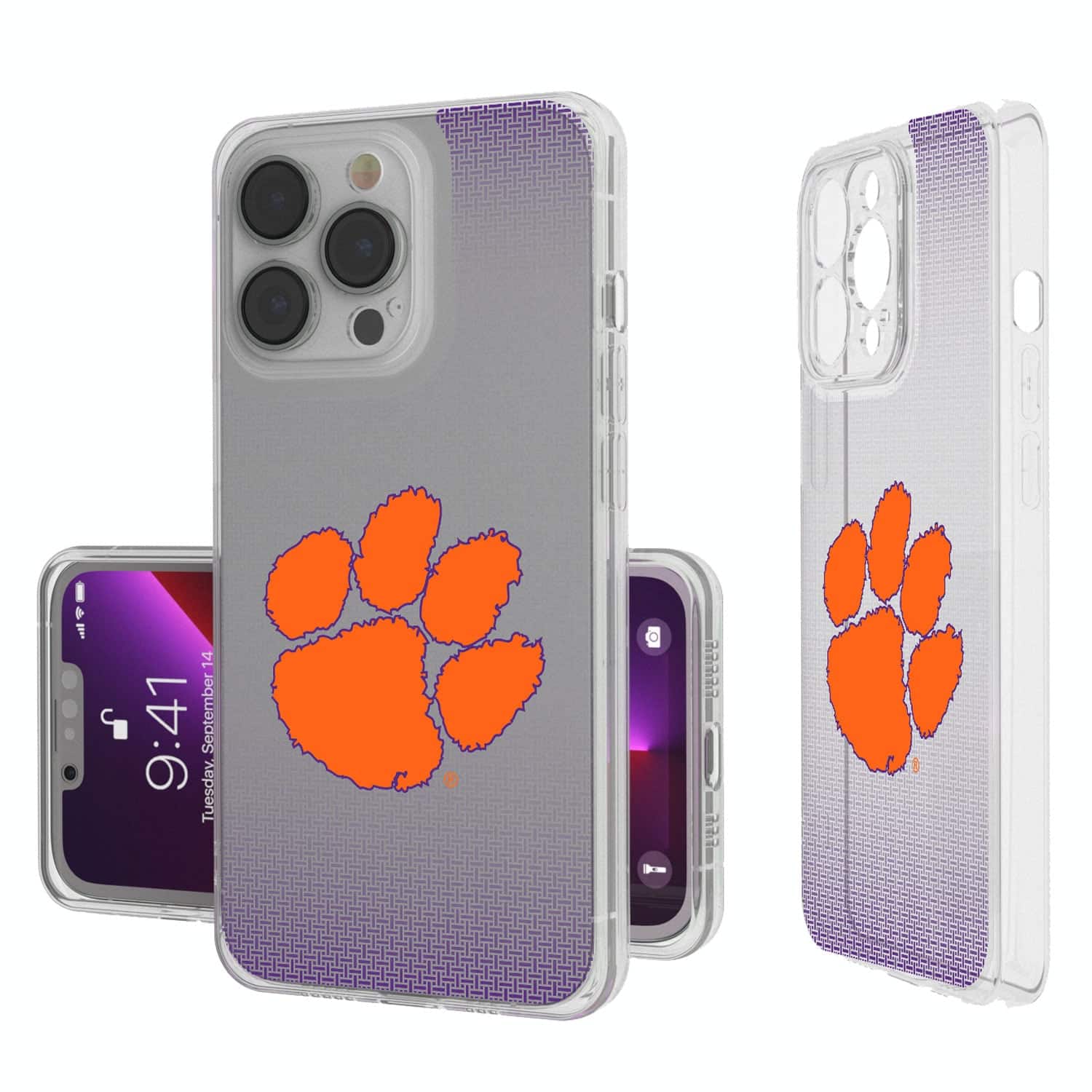 Keyscaper - NCAA - Clemson Tigers Linen Logo iPhone Clear Case - 15 Pro Max - Multicolor price history on PriceWatchPro