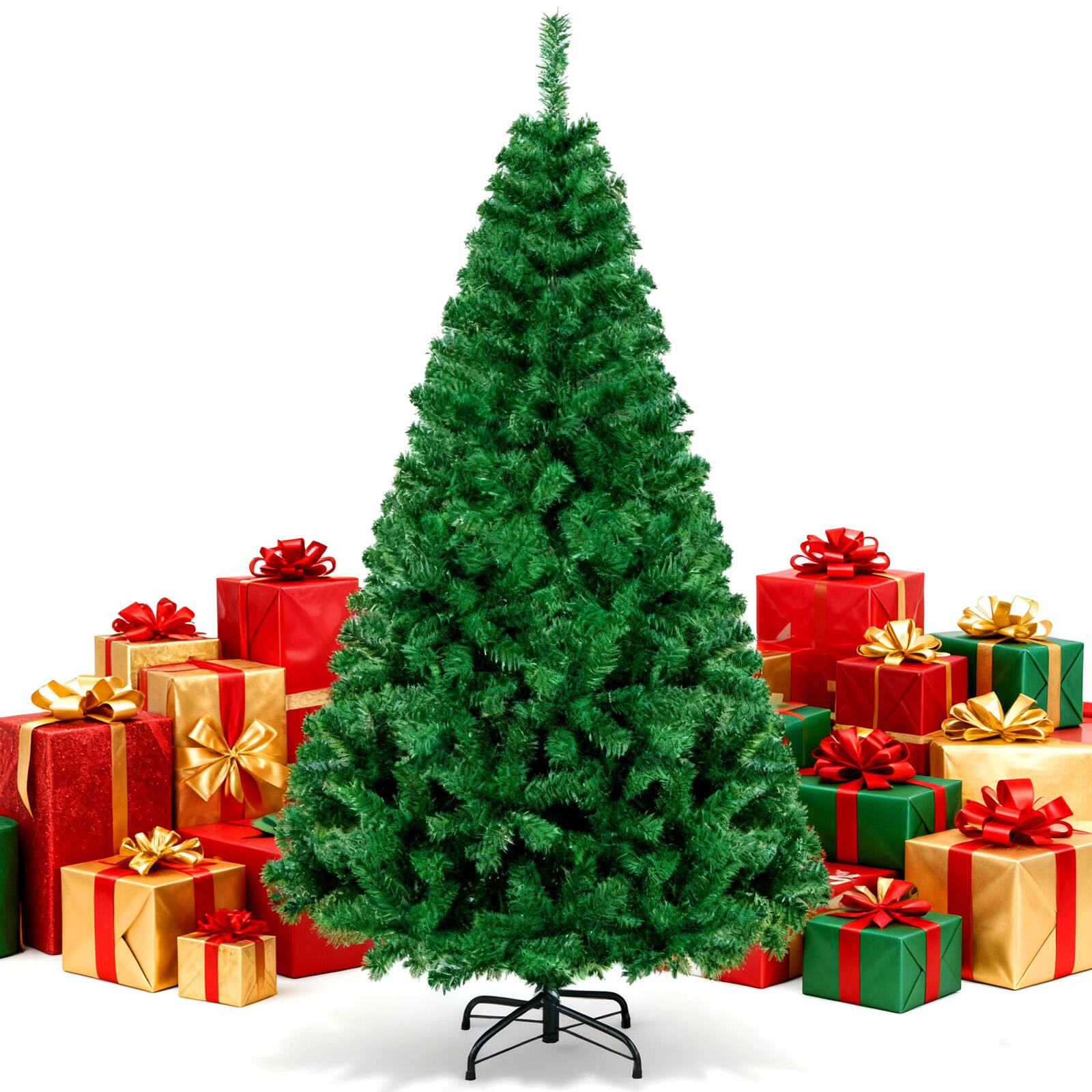 Alt View 7. Sugift - 6ft Premium Artificial Christmas Tree Pine Hinged Xmas Tree W/864 Branch Tips & Metal Stand - Green.