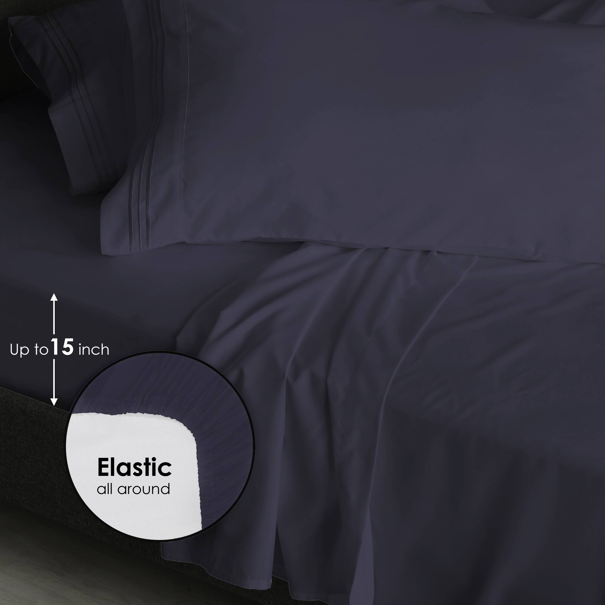 Up to 15 inch  
Elastic all around