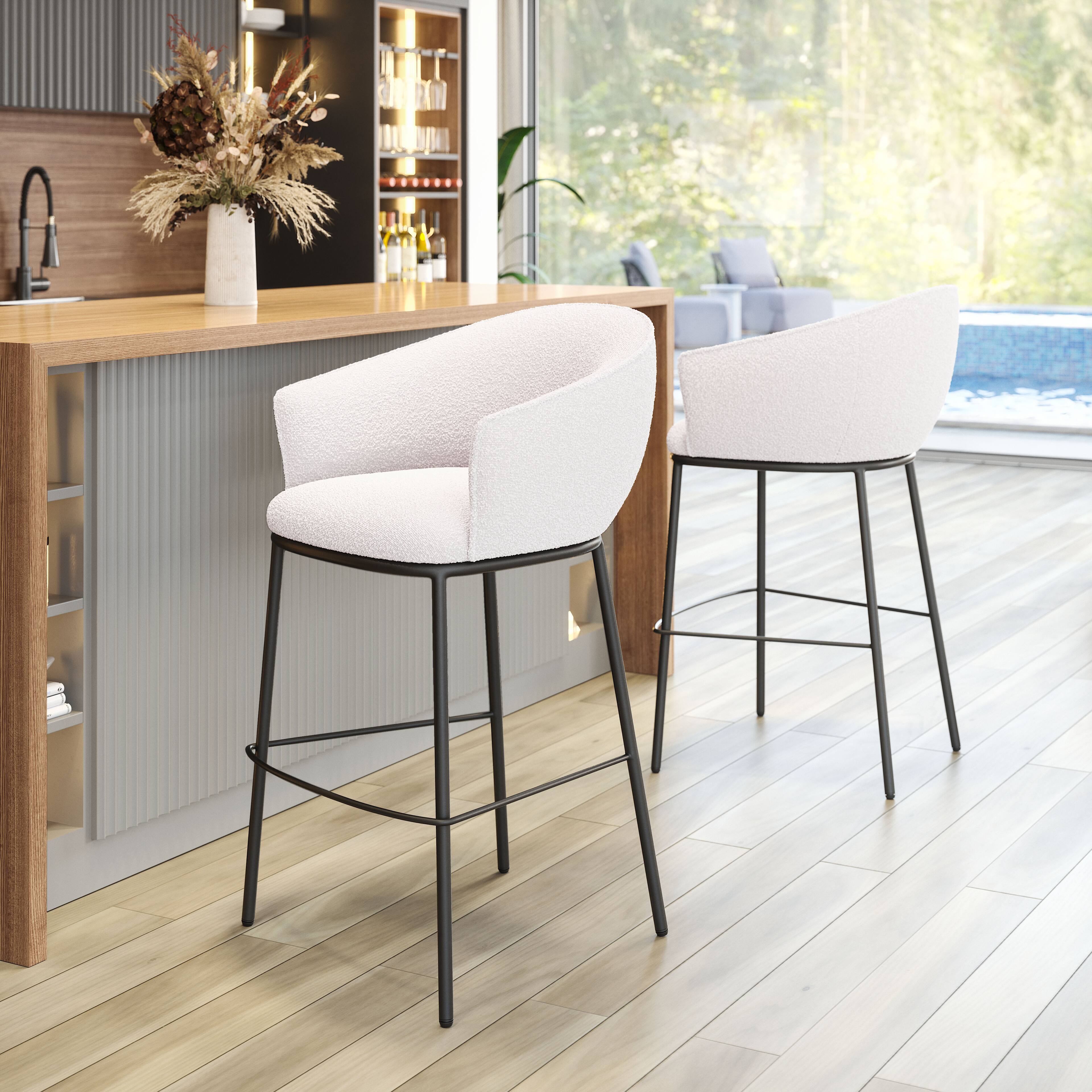 Angle. Hivvago - Essen Barstool Ivory - Ivory.