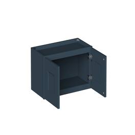 Boyel Living - 24-in W x 12-in H x 12-in D Shaker RTA Kitchen Wall Cabinet with Soft-Close - Charcoal Blue