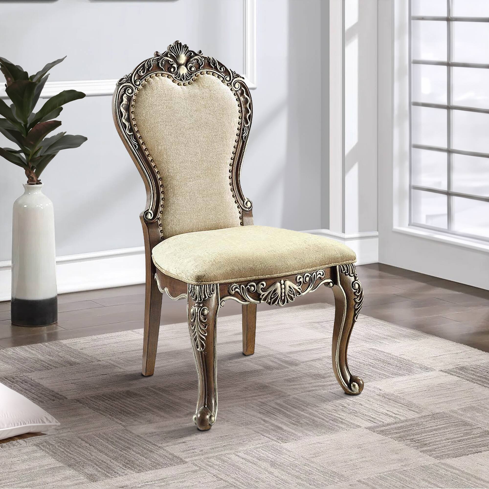 Alt View 5. Manhattan Lane - 24 Inch Side Dining Chair, Set of 2 - Beige, Brown.