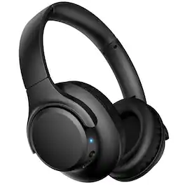 GlowWise - 65H Playtime Bluetooth Headphones, Low Latency Hi-Fi Stereo with Deep Bass, Foldable Over-Ear Headset with Mic - Blank