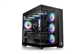 Thermaltake - LCGS View 9880-380 Gaming Desktop AMD Ryzen 7 9800X3D - 32GB DDR5, NVIDIA GeForce RTX 5080, 1TB NVMe M.2 - Black