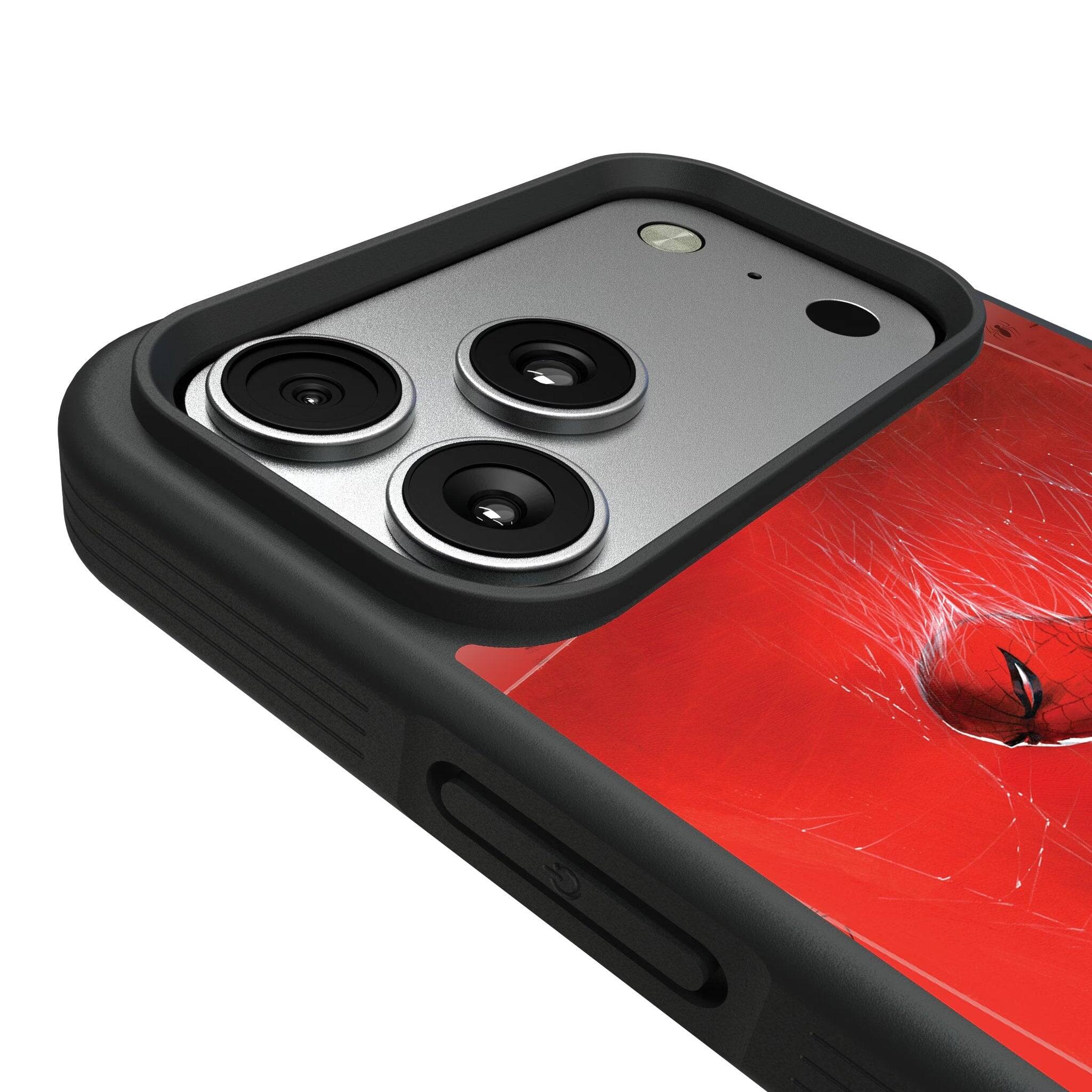 Left. Keyscaper - Marvel Cover Art Bump Phone Case - Apple iPhone 17 Pro Max - Spider-Man 2.