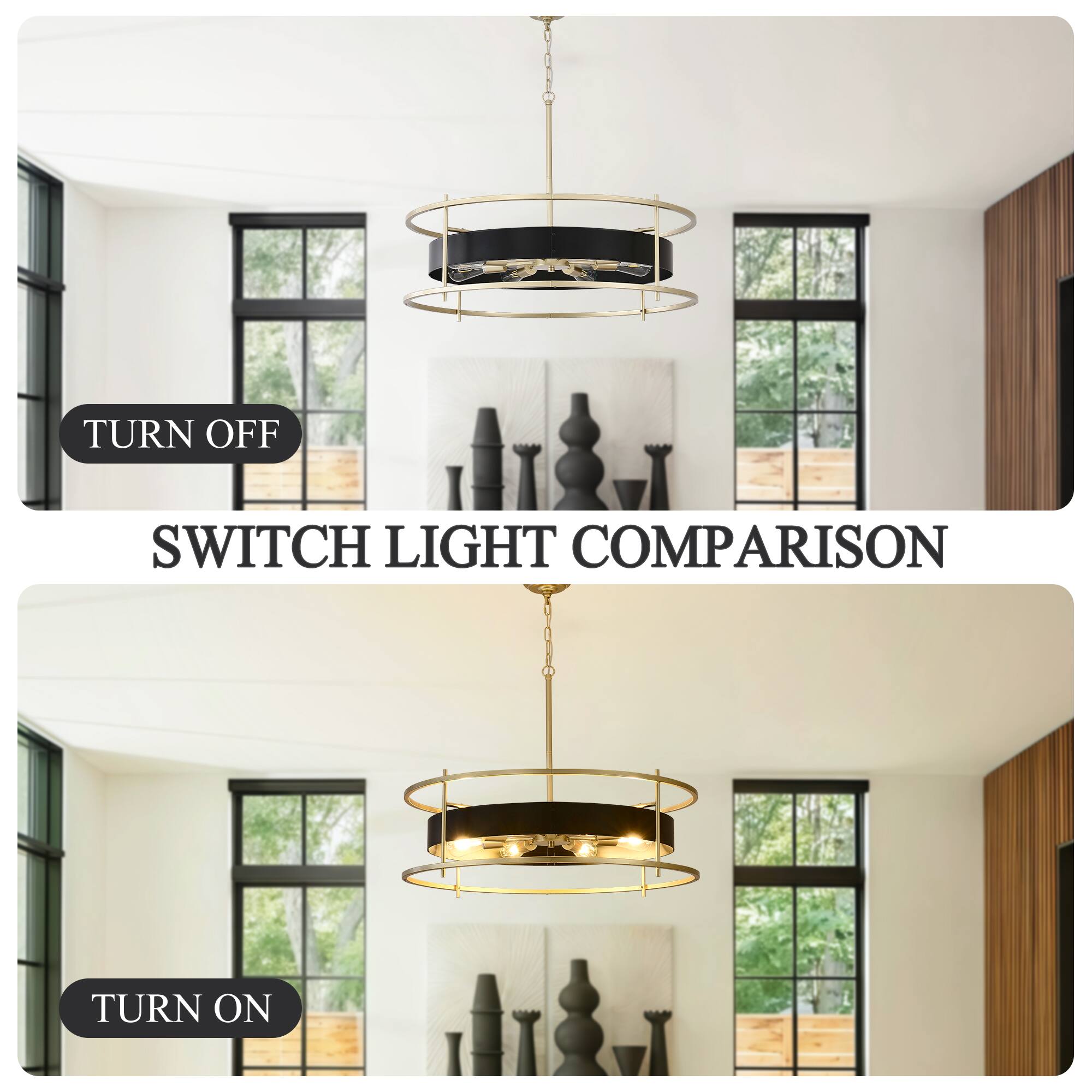 TURN OFF  
SWITCH LIGHT COMPARISON  
TURN ON